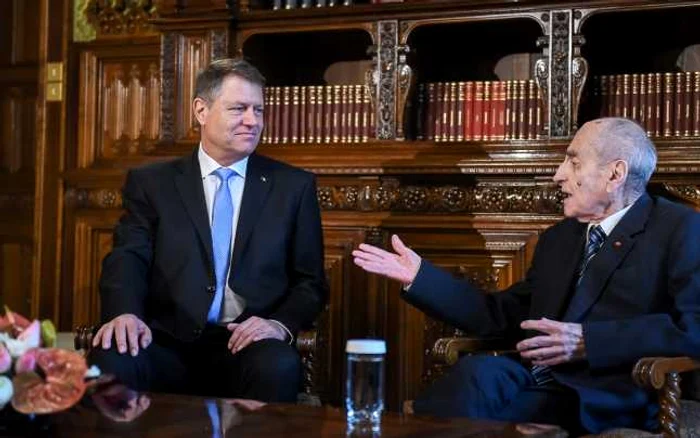 Klaus Iohannis şi Mircea Ionescu Quintus. FOTO Presidency.ro