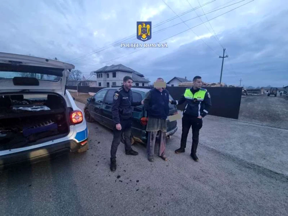 Agresorul a fost reținut de polițiștii suceveni FOTO IPJ Suceava 