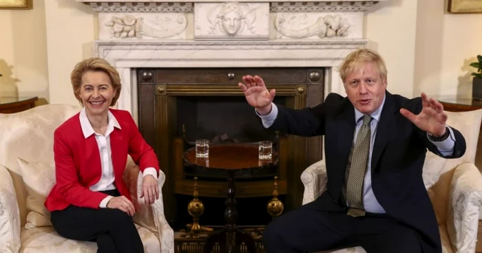 Şefa Comisiei Europene, Ursula von der Leyan şi premierul Marii Britanii, Boris Johnson