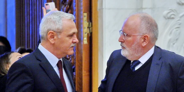 Liviu Dragnea si Frans Timmermans MARIAN ILIE / MEDIAFAX FOTO