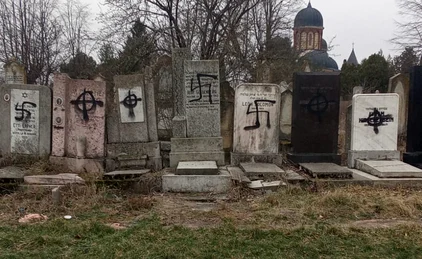 Cimitirul vandalizat din Bacău 