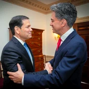 marco rubio si  noul ministru britanic de Externe, Ed Miliband, FOTO: X/@SecRubio