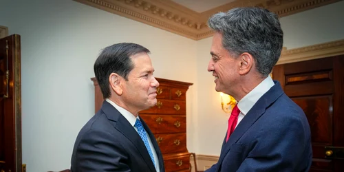 marco rubio si  noul ministru britanic de Externe, Ed Miliband, FOTO: X/@SecRubio