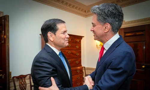 marco rubio si  noul ministru britanic de Externe, Ed Miliband, FOTO: X/@SecRubio