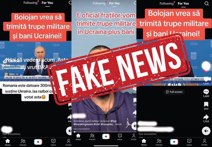 Dezinformare pe TikTok în care premierul Bolojan anunţă intrarea României în război. Reacția MAI: „O acțiune de manipulare intenționată a opiniei publice”