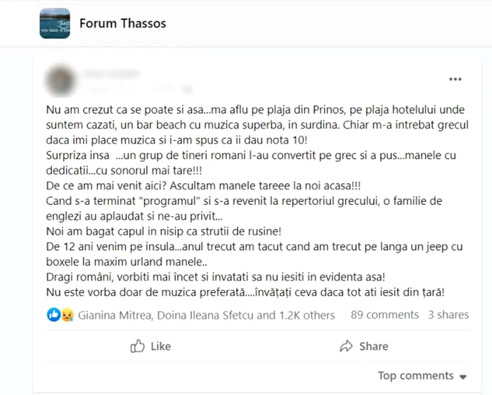 Românca și-a povestit pățania pe forum Thassos / Foto: Adevărul.ro