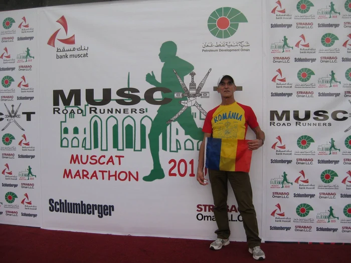 Victor Ilie înaintea Maratonului de la Muscat (Oman)