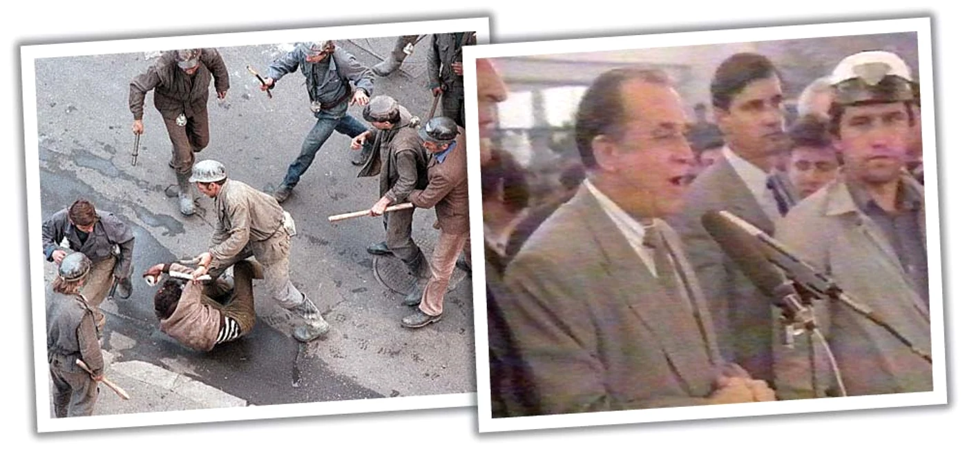 După violenţele din Piaţa  Universităţii, Iliescu le-a  mulţumit minerilor că  au “salvat democraţia”