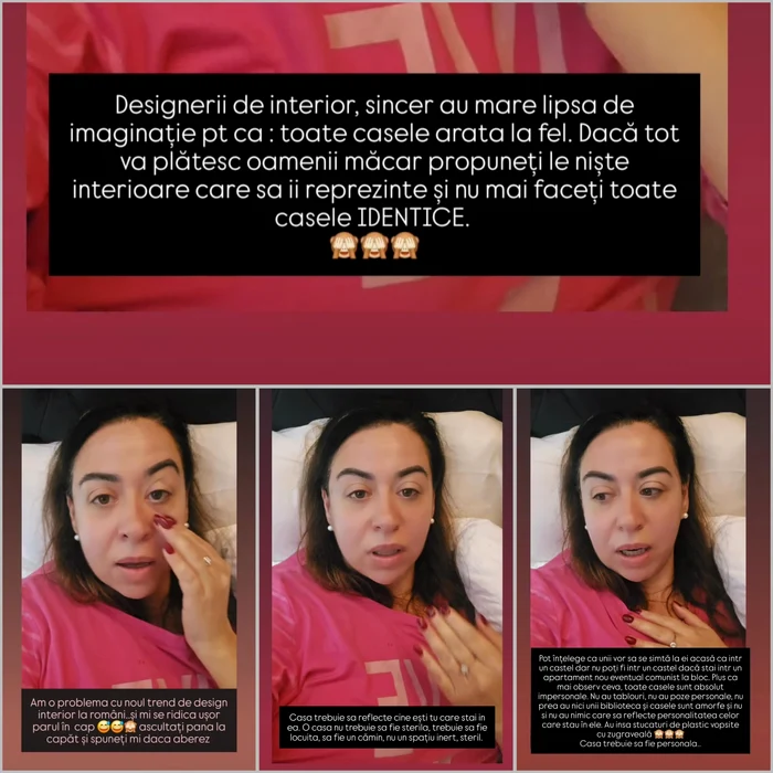 Postarea Oanei Roman / foto: captură InstaStory