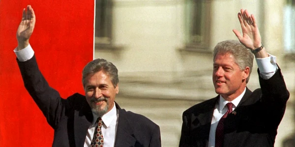 Emil Constantinescu Bill Clinton FOTO Mediafax