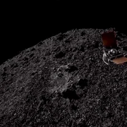 capsula osiris rex orbitând asteroidul bennu ilustratie amu tv  jpg