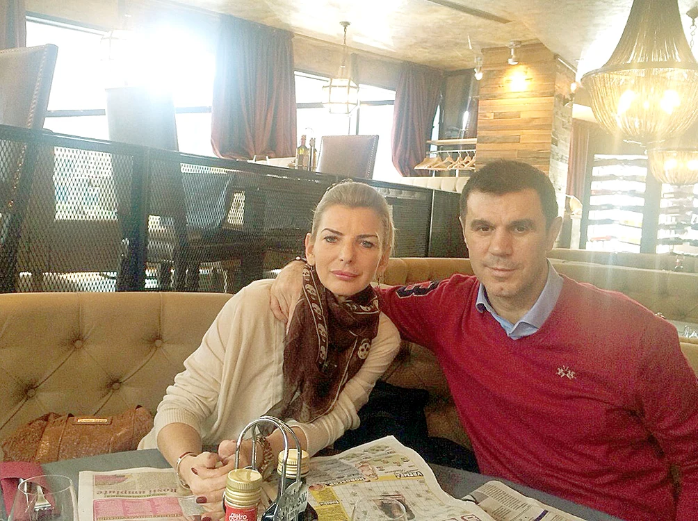 Mihai Leu, alături de soţie
