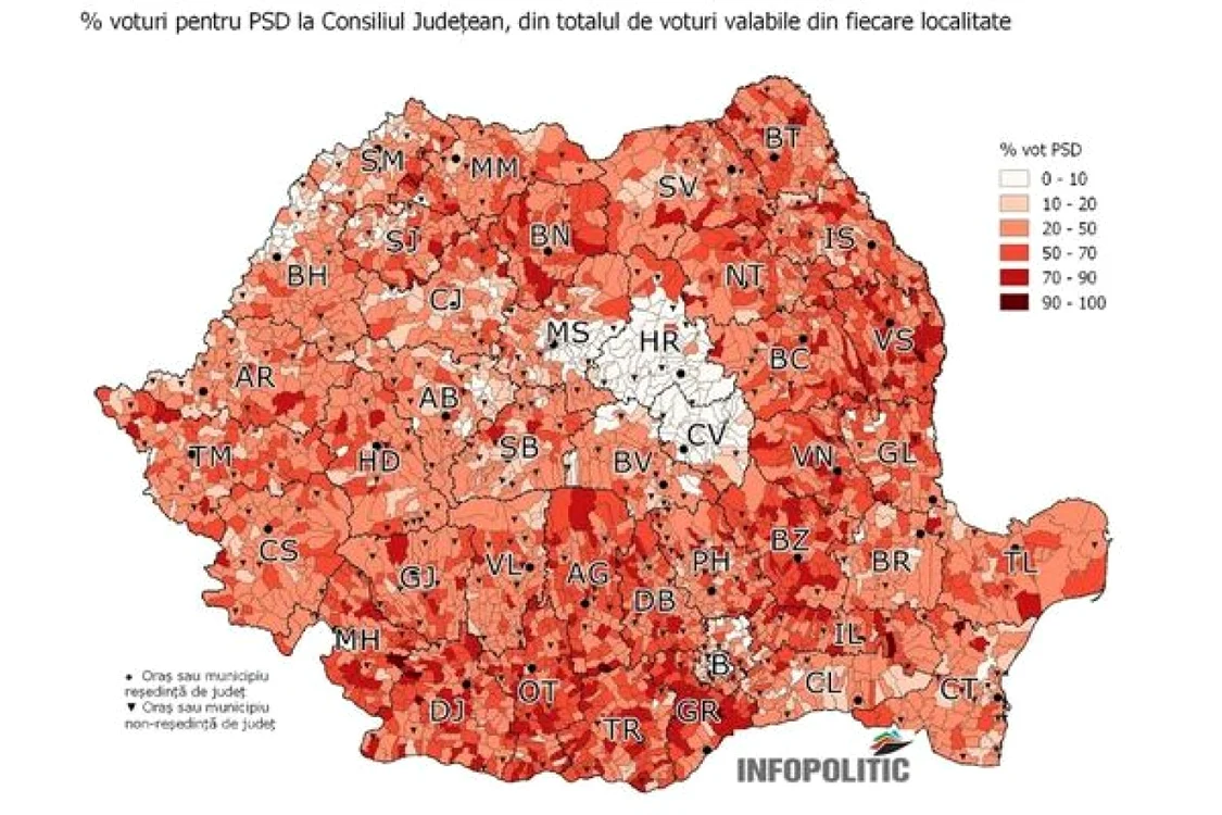 PSD harta CJ sursa Infopolitic
