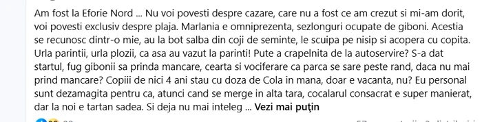 Postarea turistei FOTO: captură Forum Litoral România