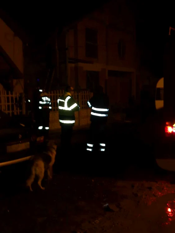 Două echipaje de pompieri au intervenit pentru stingerea incendiului