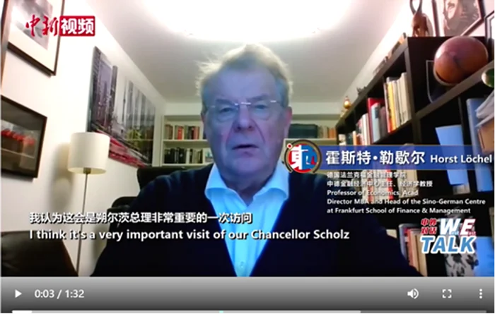 Horst Löchel vorbește despre vizita lui Scholz în China
