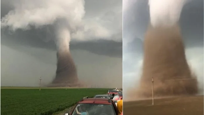 Pâlnia uriaşă a răsturnat un autocar cu 40 de persoane FOTO Captură video