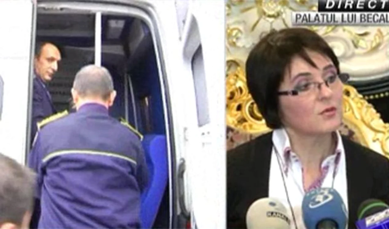 Avocata lui Gigi Becali a vorbit de pe scaunul latifundiarului (captură România TV)