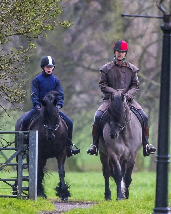*EXCLUSIVE*   **STOCK IMAGES** HRH Prince Edward riding along the banks of the River Thames in Windsor jpeg