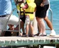 Elton John et son mari David Furnish au Club 55 à Saint Tropez avec leurs enfants Elijah et  Zachary jpeg