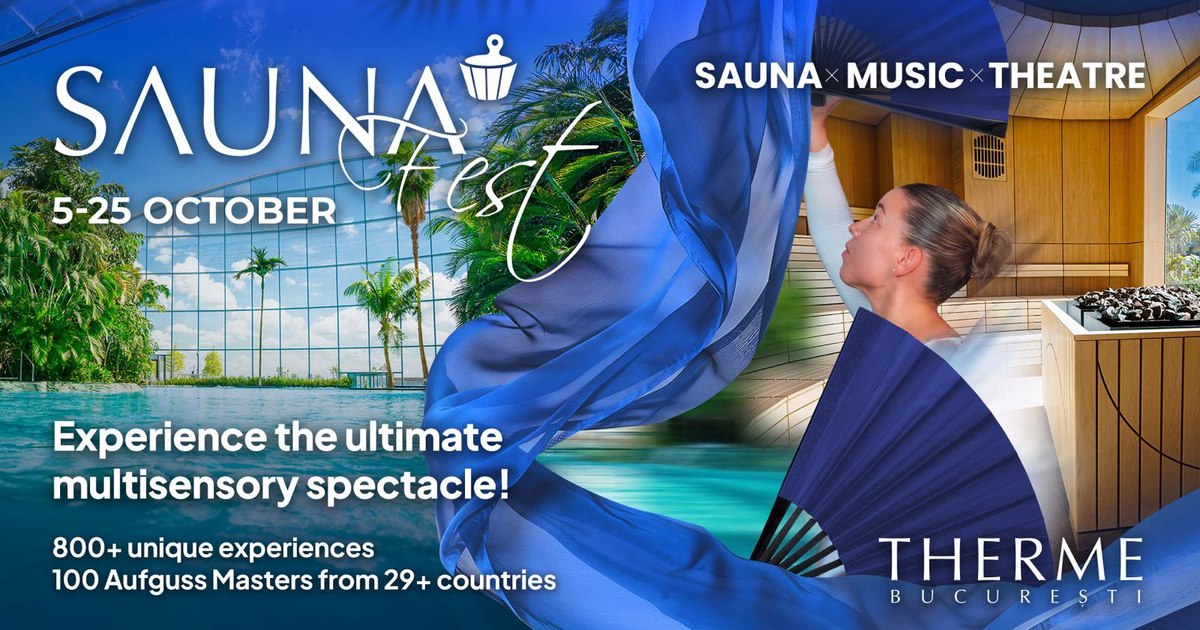 Sauna Fest 2026 are loc la Therme București între 5 și 25 octombrie