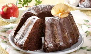 Chocolate fancy bread with apples jpeg