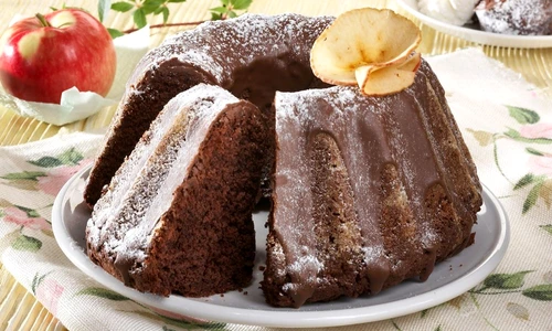 Chocolate fancy bread with apples jpeg