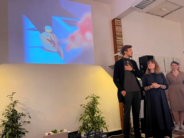 Cezar și Manuela la inaugurarea studioului de la Iohanisfeld FOTO Cezar Blânda