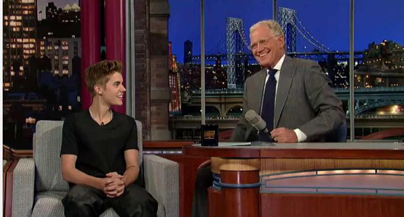 
    Justin Bieber şi David Letterman  