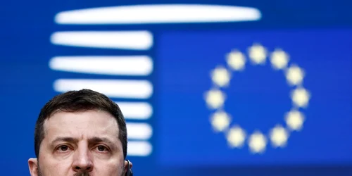 Volodimir Zelenski, în Parlamentul European, 9 februarie 2023 Foto AFP