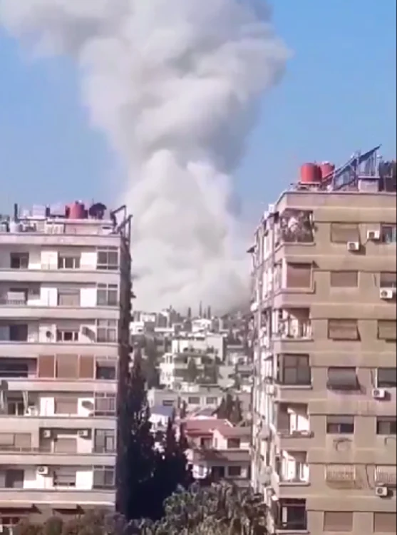 Bombardament israelian la Damasc FOTO Captură Video