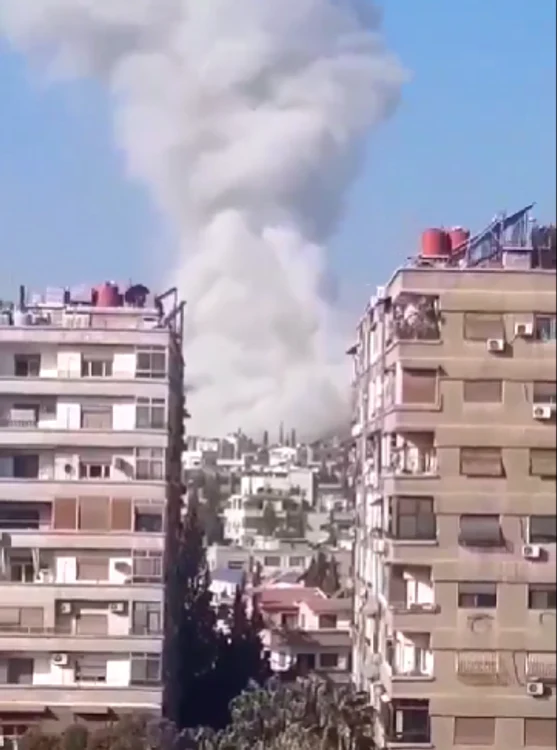 Bombardament israelian la Damasc FOTO Captură Video