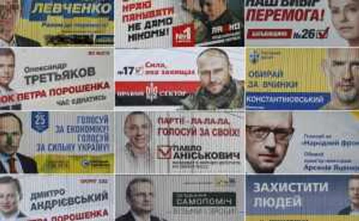 Afişe elctorale pe străzile din Kiev