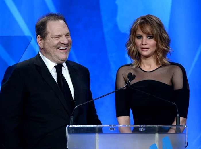 Harvey Weinstein şi Jennifer Lawrence FOTO Guliver/Getty Images