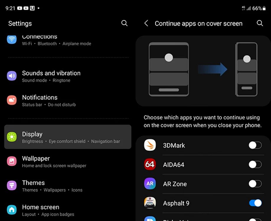 Aplicatii Samsung Galaxy Z Fold 3