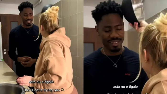 Cuplul l-a amuzat pe internauți /foto: captura Tiktok