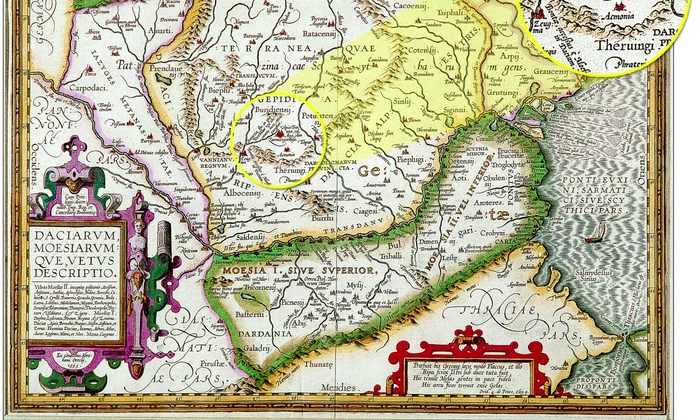 Harta Daciei, realizată de cartograful olandez Abraham Ortelius în jurul anului 1595, cuprinde şi o însemnare scurtă, în trei rânduri, plasată în zona cetăţii Sarmizegetusa: „Sargetia flu in quo Decebalus rex thesauros suos occultaverat”, adică „râul
