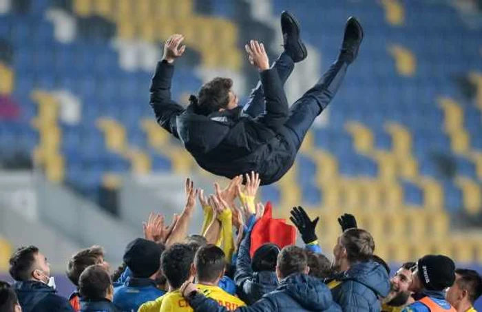 Fotbal România - Danemarca U21 antrenor Adrian Mutu FOTO Mediafax / Alexandru Dobre