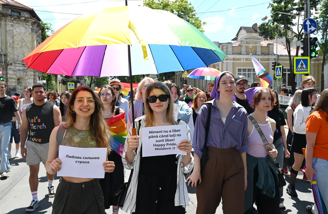 La Chișinău a avut loc în data de 16 iunie marșul LGBTQI+. FOTO: Adevărul