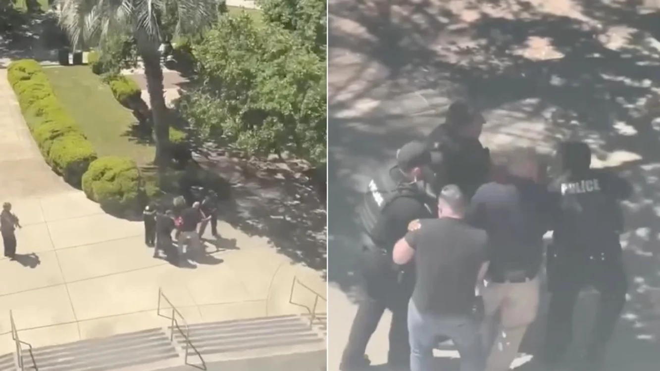 Imagini surprinse imediat după atacul armat de la Universitatea de Stat din Florida.