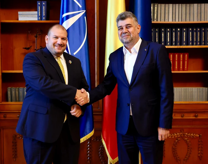 Liderul PSD s-a întâlnit cu ambasadorul SUA în România FOTO: Twitter Marcel Ciolacu