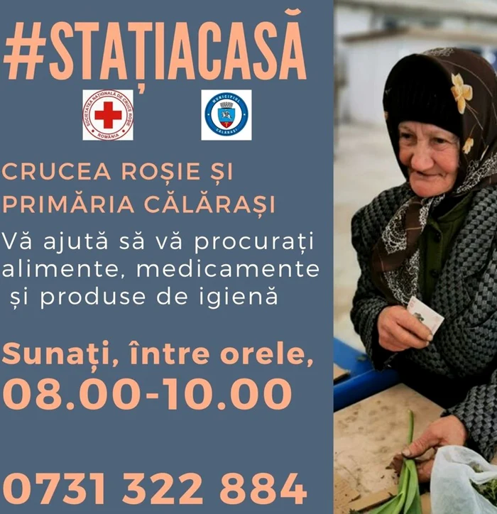 Primăria şi crucea Roşie oferă ajutor bătrânilor FOTO Facebook/PMC