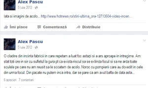 Aceasta este postarea din 2012 a lui Alex Pascu prin care a reuşit să semene panică jpeg