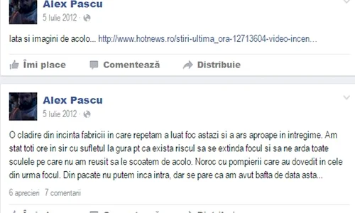 Aceasta este postarea din 2012 a lui Alex Pascu prin care a reuşit să semene panică jpeg