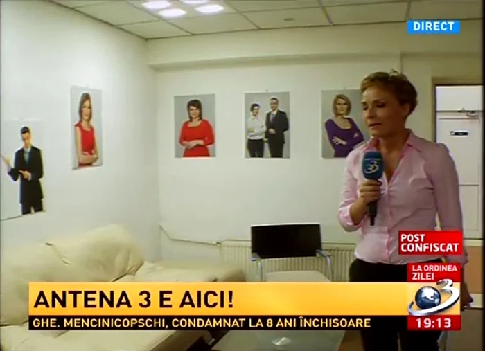 Imagini din sediul confiscat al Antenei 3