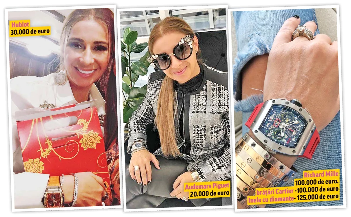 Anamaria Prodan poartă un ceas marca Hublot 25.000 de euro