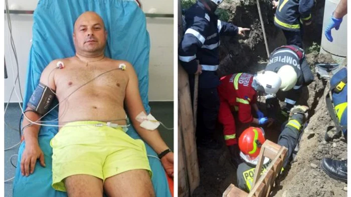 Vlad Vasile a intervenit salvator înainte de sosirea pompierilor, iar în urma efortului a ajuns la spital