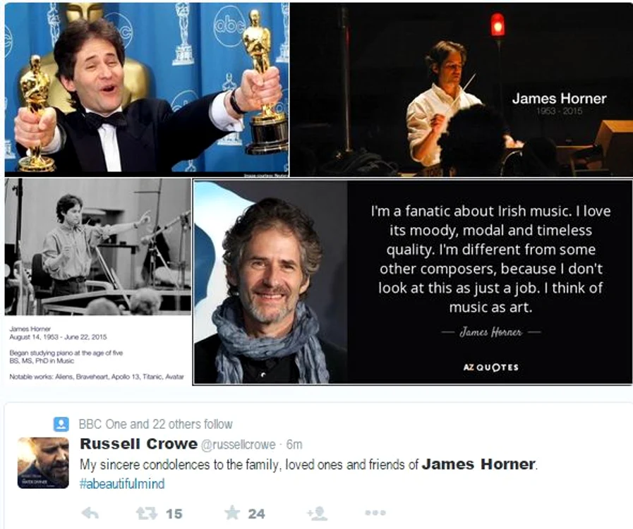 Russel Crowe a transmis un mesaj de condoleanţe prin intermediul Twitter