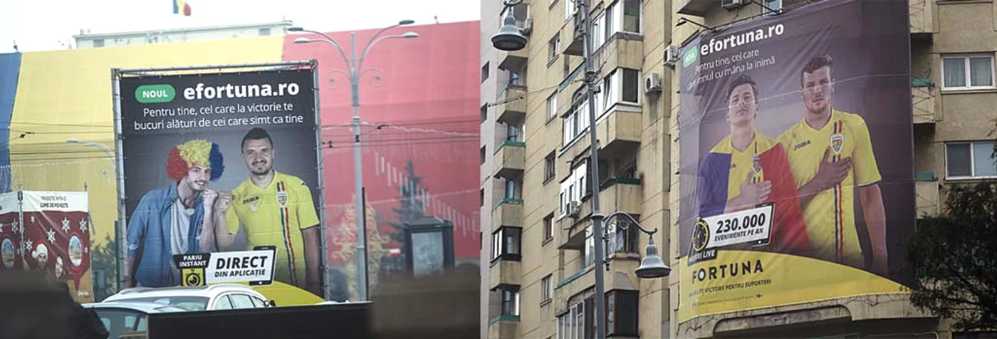 Budescu şi Ţucudean apar fiecare alături de un fan