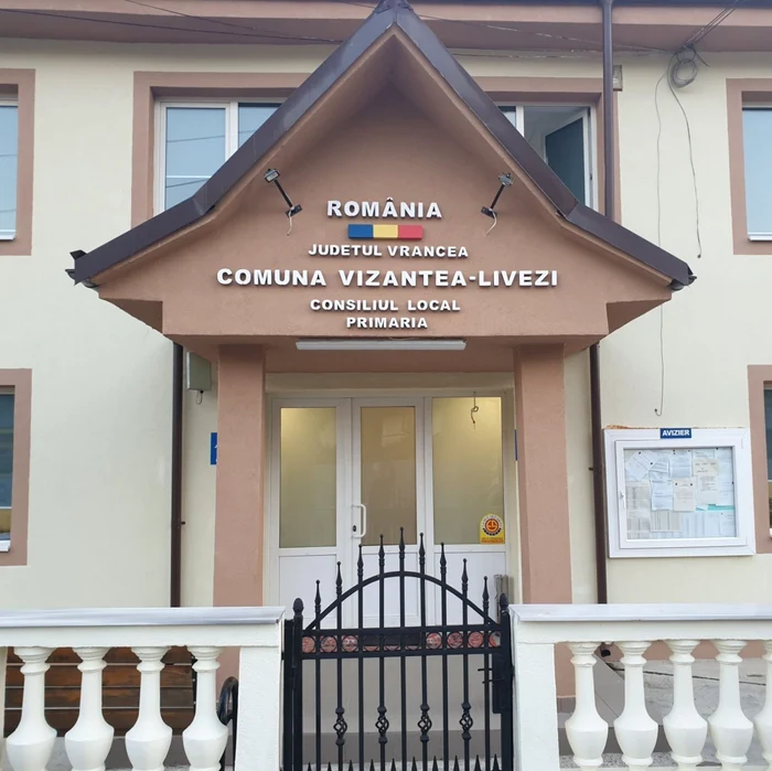 Primăria comunei Vizantea Livezi FOTO: Facebook Primăria Vizantea Livezi